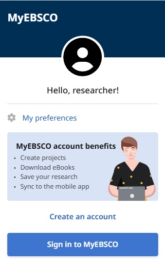 Sign in to Ebsco account